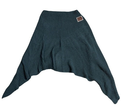 Love Your Melon Gray Knit Shawl Poncho 