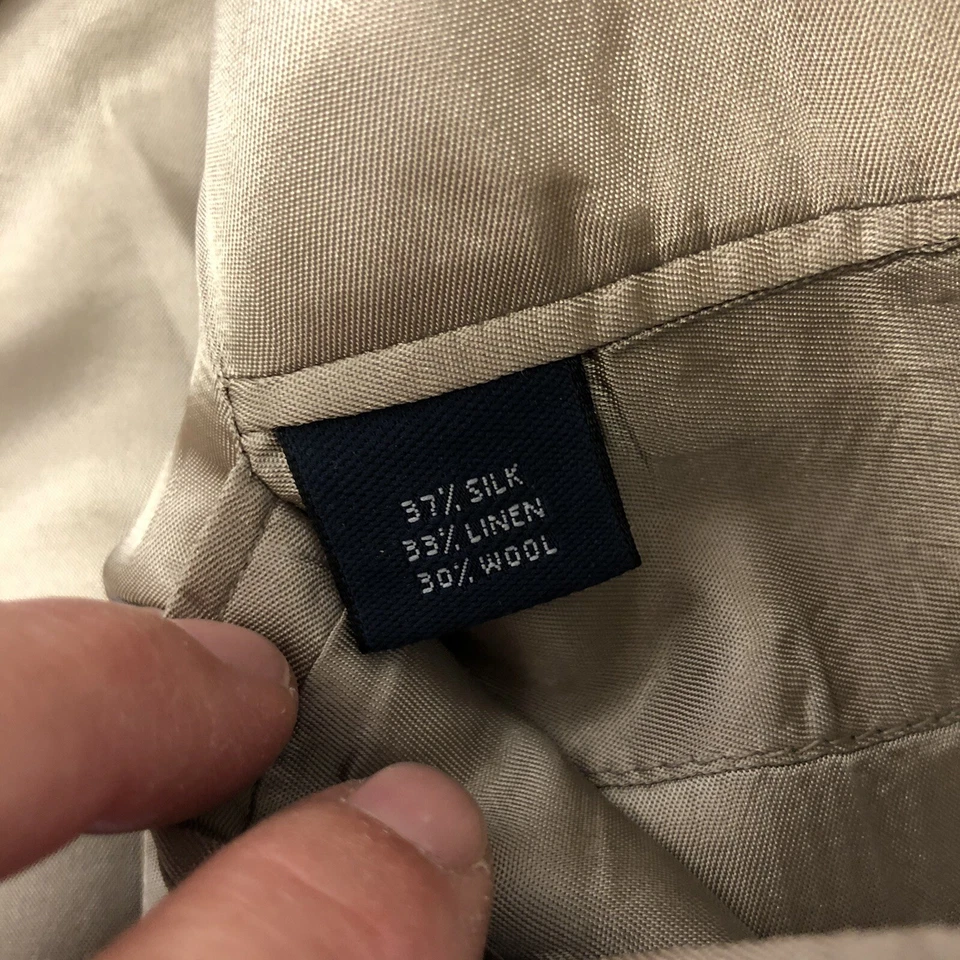 Brooks Brothers Sky Blue FLECKED Sport Coat 3 Btn Jacket Silk Linen Wool Blazer - Image 4 of 4