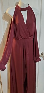 burgundy maxi romper