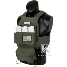 KRYDEX Low Vis Slick Plate Carrier & Micro Fight Chassis Chest Rig Ranger Green