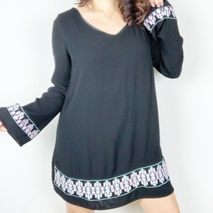 black long sleeve boho dress