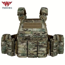 YAKEDA Tactical Vest Outdoor Amphibious Quick Release Adjustable Hunting Ves