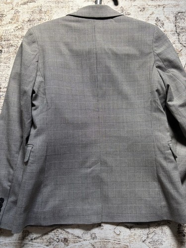 H&M Boys Suit Size 14/16 Black And White Plaid - Picture 3 of 12