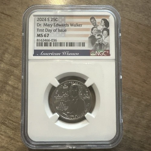 2024-S Washington Quarter Dr. Mary Edwards Walker MS67 NGC American Women