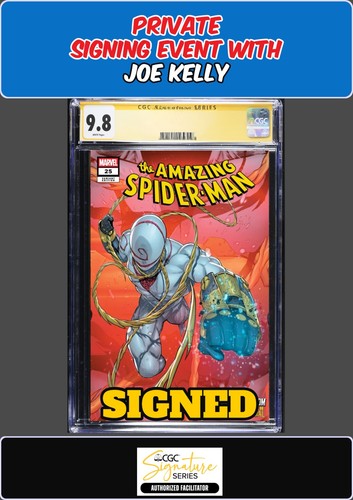 AMAZING SPIDER-MAN #25 IBAN COELLO CGC SS JOE KELLY SIGNED PRESALE