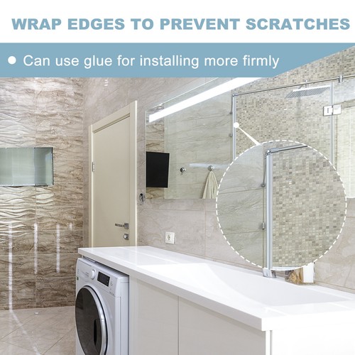 37/64"x 15/32"x 4.9ft Rubber U Channel Edge Trim Fits 9-11mm Edge, Clear - Picture 6 of 6