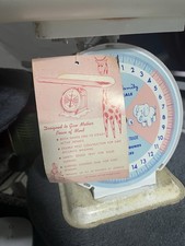 Vintage Baby Scale 30 Pounds Weighs, Girl/Boy Should Weigh