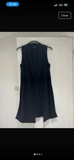 Topshop Women’s black long waistcoat / blazer size 10
