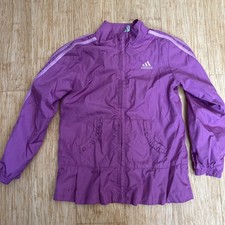 Adidas Warm-Up Track Jacket Girls Size 6x Purple With Pockets CUTE 