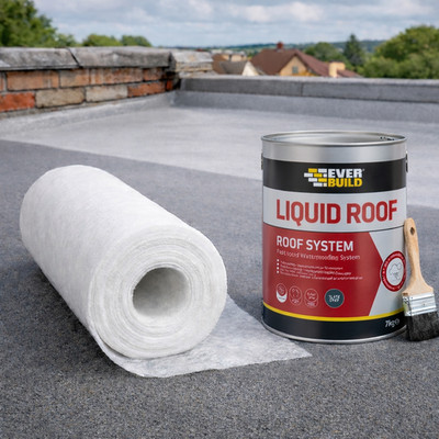 Flachdach Reparatur Verstärkungsvlies Membran 5m - Everbuild Sikalastic wasserdicht
