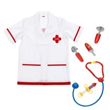 Klein: PRO Doctor Costume - White  Red - 6pc Set, Age 3 