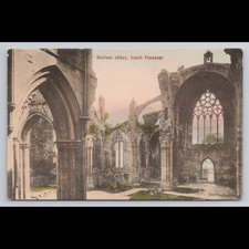 Vintage Postcard Melrose Abbey Scotland Undivided Back Unposted Scenic View