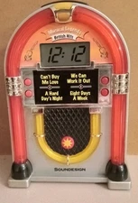 Soundesign Musical Legends British Hits Jukebox Alarm Clock 3163B Classics Works