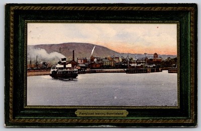 Vintage Ferryboat Leaving Burntisland Scotland Postcard D&S K Series AA171