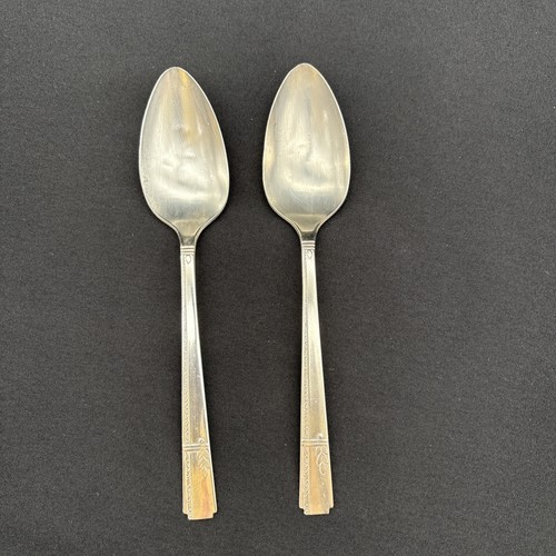 2 cucchiaini da portata Oneida Prestige Heirloom GRENOBLE placcato argento 1938 *a - Foto 3 di 6