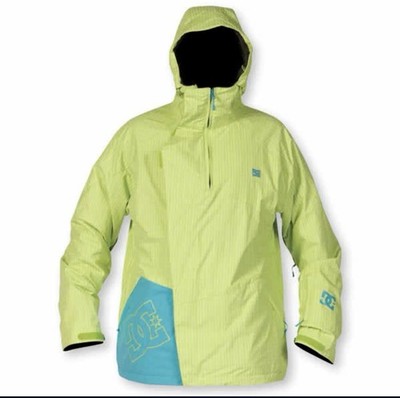 NEW 2011 DC Shoes Paoli Snowboard Jacket Full Zip Lime Green Mens L Deadstock