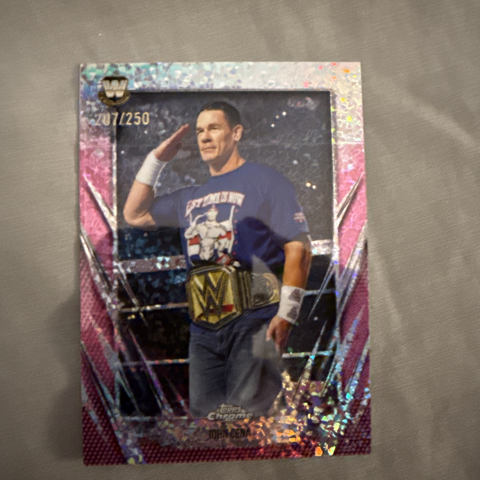 2026 WWE Topps Chrome John Cena Pink Diamonds 207 /250