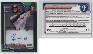 2024 Bowman Chrome Prospect Green Refractor /99 Raylin Heredia #CPA-RH Auto