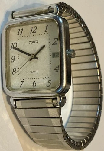 vintage timex quartz mens watch Runs