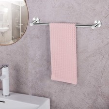 Wall Mounted Adjustable Towel Rack Bathroom Rustproof Silver 1 Pack Durable