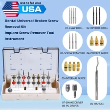 Dental Universal Implant Removal Kit Plastic Box Broken Screws Extract Tool Set
