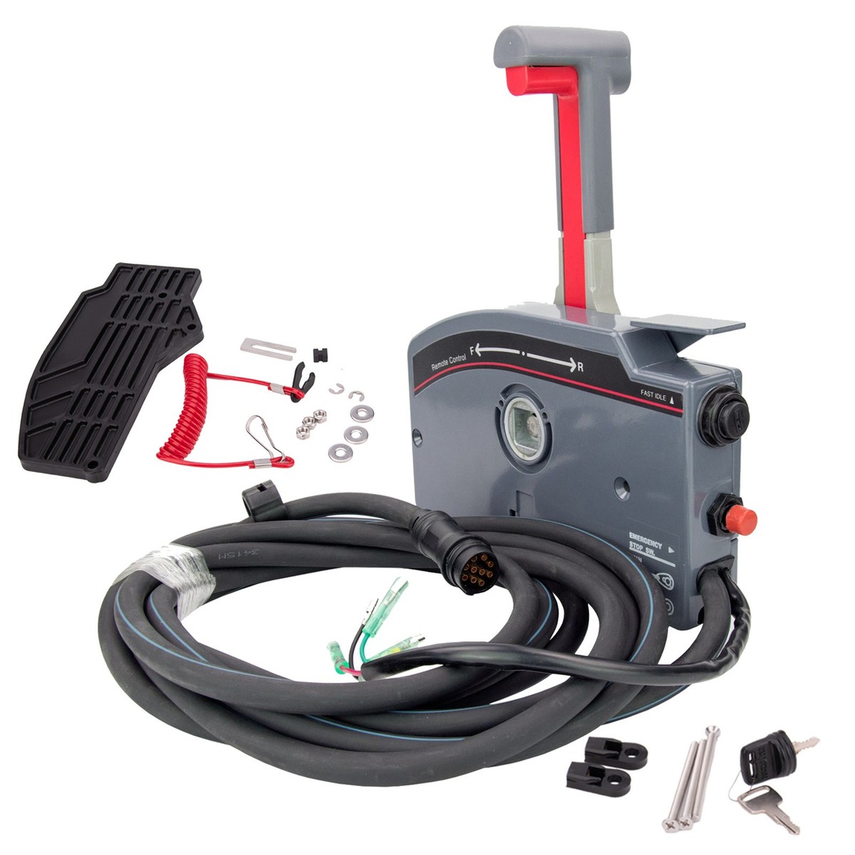 Boat Yamaha Outboard Remote Control Box Left Side Push Throttle