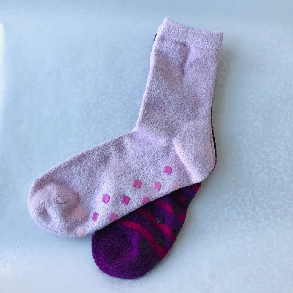 Calcetines Kate Spade Mujer Talla Única Púrpura y Rosa Agarre 2 Pares Foto 4 de 4