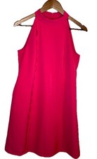 Vince Camuto Women's Laguna Scalloped Bright Pink Mini Dress Spring Summer Sz 6