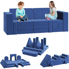 Modular Kids Play Couch 22Pcs: Convertible Foam Play Sofa for Bedroom  Playroom