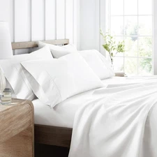 Double-Brushed Microfiber Queen Sheet Set 4 Piece – Oeko-TEX Certified Ultra ...