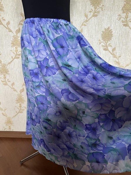 Women American Vintage Skirt Navy Viscose 40
