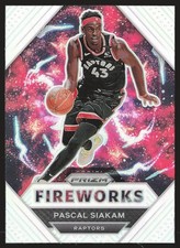 2020-21 Panini Prizm #21 Pascal Siakam Fireworks Prizms Silver