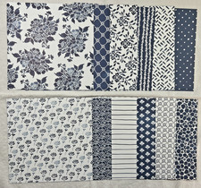 Stampin Up Floral Boutique DSP-Scrapbook Paper-12 Sheets-6x6"-Cards-Navy Blue