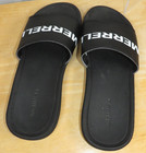 MERRELL Women's Cortland Slide Sandals Black/White Spellout Logo Size 8 — photo 5