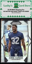 2017 Panini Prizm #212 Chris Carson Silver Prizm Rookie