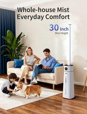 8L Cool Mist Humidifier for Large Room Remote Control 10 Modes 40H Runtime
