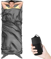 Sleeping Bag Liner with Pillow Pocket Ultra-Soft Lightweight Microfiber