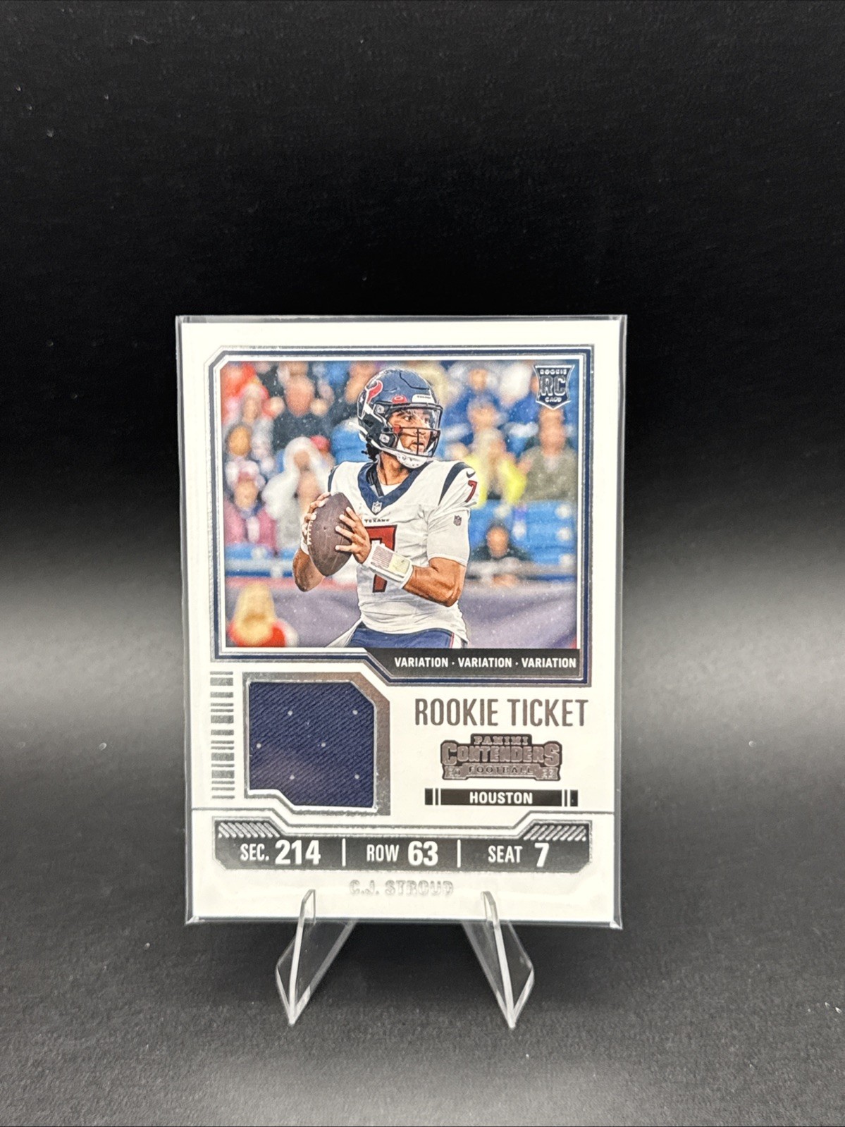 2023 Panini Contenders Rookie Ticket Swatches C.J. Stroud #TS42 (MEM, RC)