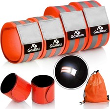 Reflective Bands Running Gear 6 Pack-Adjustable Reflective Armband Arm Wrist Ank