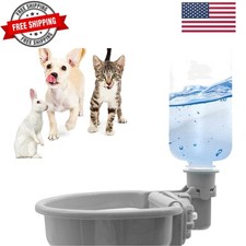 16oz Pet Water Bottle, Gravity Dog Water Bowl Dispenser for Cage, Anti-Overfl...