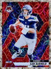 Sports Cards 2025 Panini Mosaic Sam Darnold Red Scope Prizm Card #27
