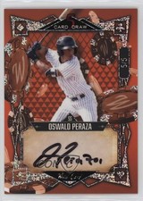 2023 Wild Card Draw Holographic Sparkles Foil Orange 5/5 Oswald Peraza Auto 0nr3
