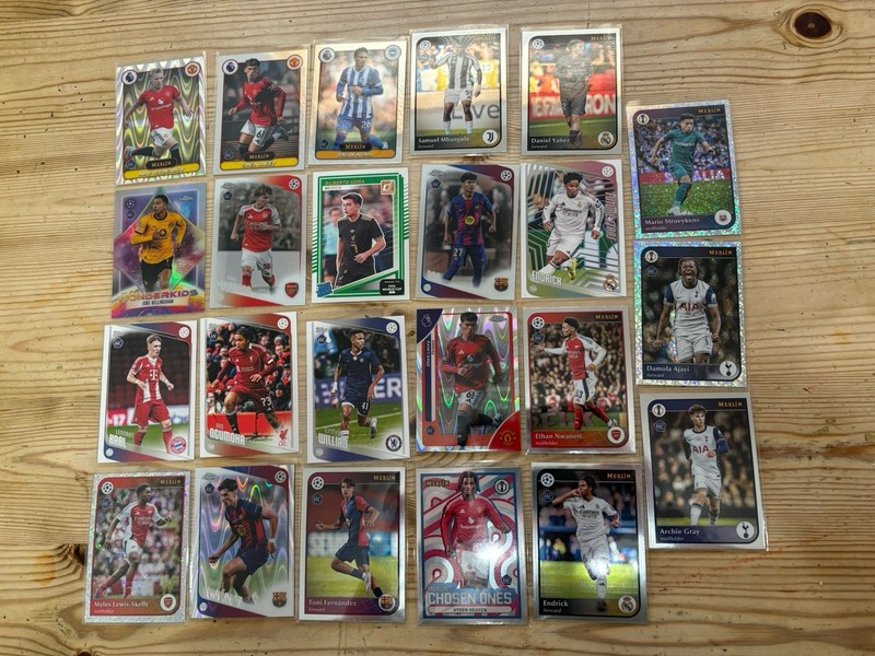 Topps And Panini Soccer Mixed Rookie Lot And Insert Lot Merlin Prizm Chrome +