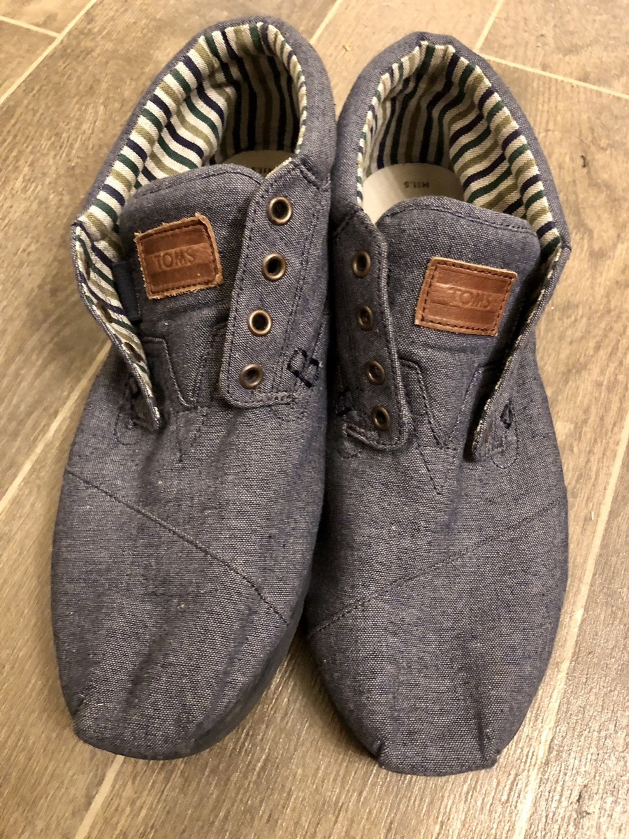 Tom’s Men\'s Navy Blue Denim Look Casual Ankle Boots How to Wear Ankle Boots with Jeans | TOMS – TOMS.com main image 2