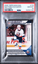 Graded 2025 Topps Now Matthew Schaefer #110 Rookie RC Card PSA 10