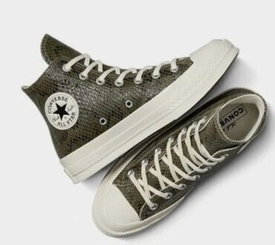 Converse Chuck 70 High Women's Size 8 Shoes, Snakeskin print Egret, A13394C