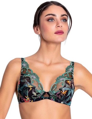 32C Lise Charmel Fleurs Etoiles BH Triangel Bügel Luxus BH ACH7496 Eclat