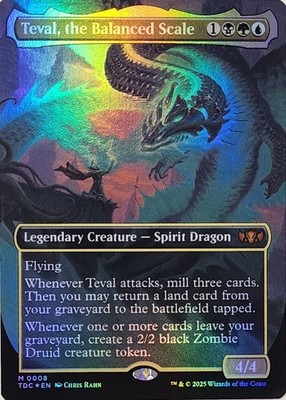 MTG - Teval, the Balanced Scale - Foil Borderless - TDC 0008 Tarkir Dragonstorm