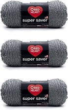 Red Heart Super Saver - Grey Heather 6.5 mm, 3 pieces 7.00 oz 236 yds