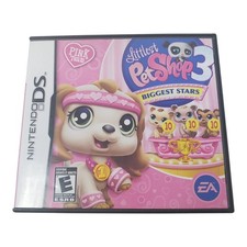 Littlest PetShop 3: Biggest Stars Pink Team Nintendo DS Complete Manual Inserts